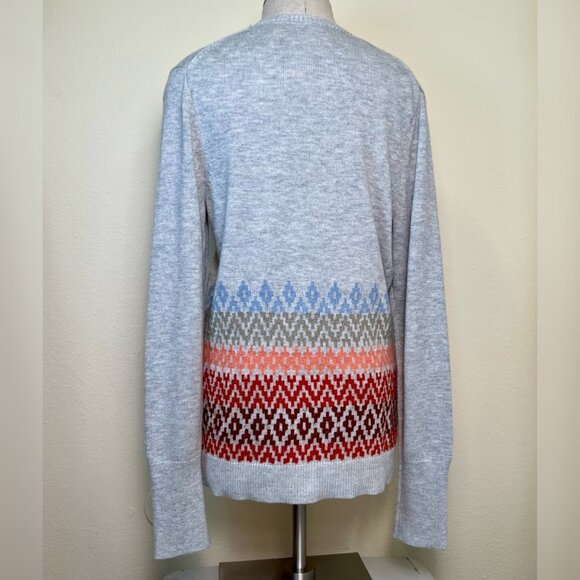 NWT EDDIE BAUER Womens Christine Fair Isle Mohair Blend Cardigan Sweater Medium - Picture 4 of 7
